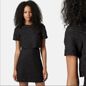 COPY - TOPSHOP lace overlay dress with scallop cutout